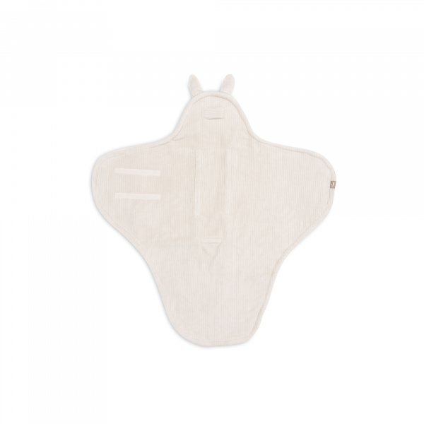 Couverture nomade portefeuille bunny cloudy rib oatmeal Jollein