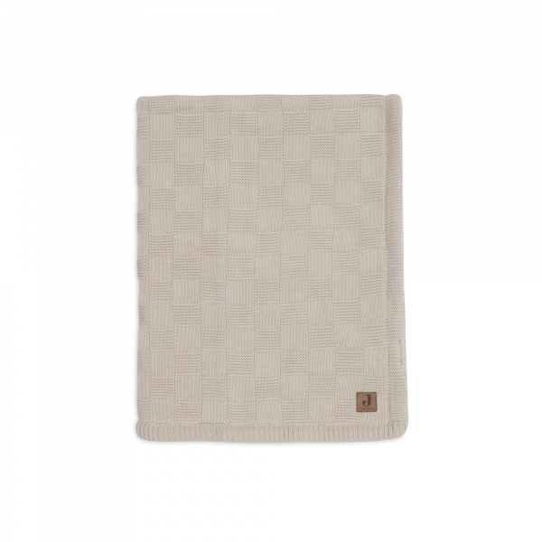 Couverture bébé tricot 75 x 100 cm box knit velvet warm sand Jollein