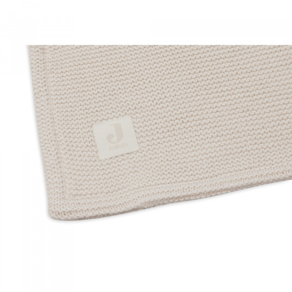 Couverture bébé tricot 100 x 150 cm basic knit velvet oatmeal Jollein