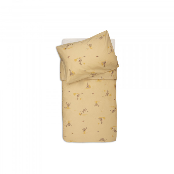 Housse de couette et taie 100x140 cm kangaroots Jollein