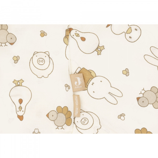 Housse de couette et taie 100x140 cm miffy family farm Jollein