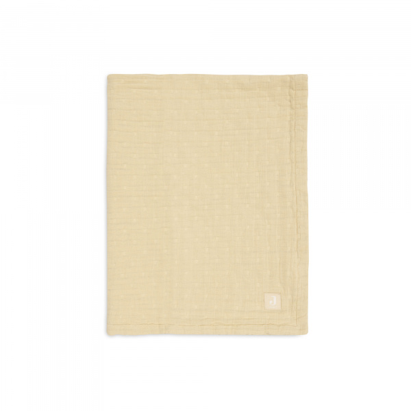 Couverture berceau 75x100 cm gaze de coton jacquard vanilla Jollein