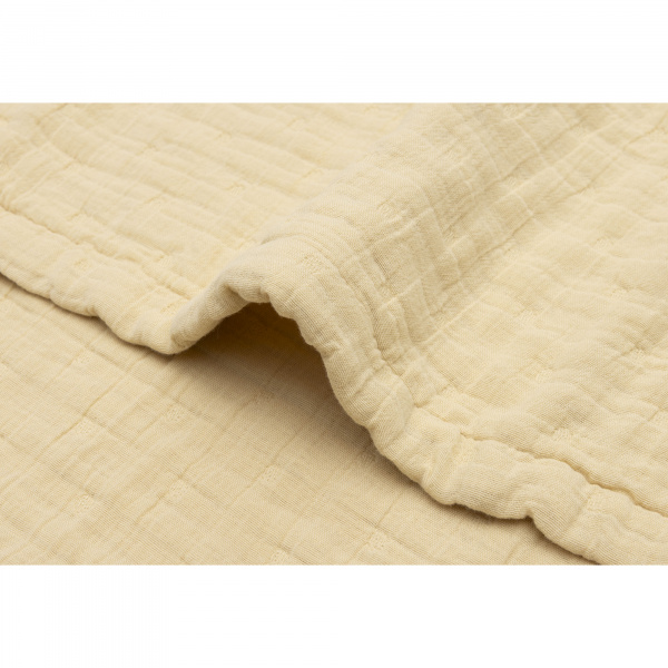 Couverture berceau 75x100 cm gaze de coton jacquard vanilla Jollein