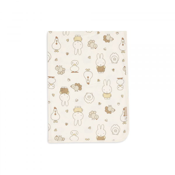 Couverture bébé jersey 75x100 cm miffy family farm Jollein