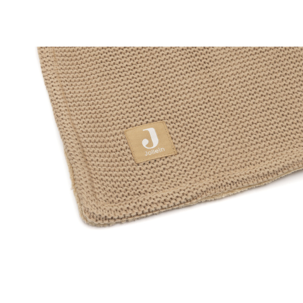 Couverture 100x150cm basic knit - hazel/fleece Jollein