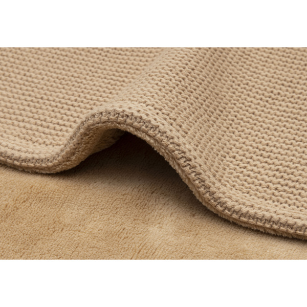 Couverture 100x150cm basic knit - hazel/fleece Jollein