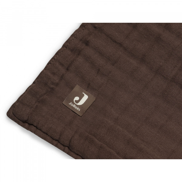 Couverture bébé 75x100 cm wrinkled coton chestnut Jollein