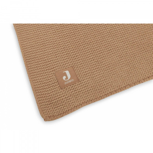 Couverture berceau 75 x 100 cm basic knit biscuit Jollein