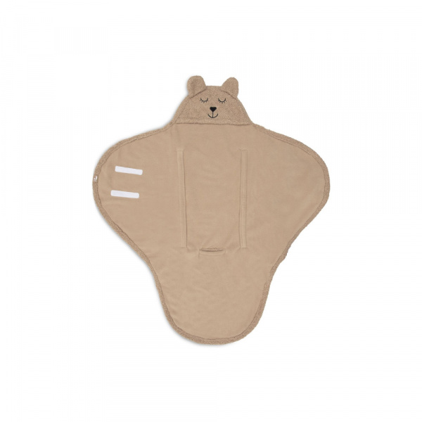 Couverture portefeuille bear bouclette biscuit Jollein