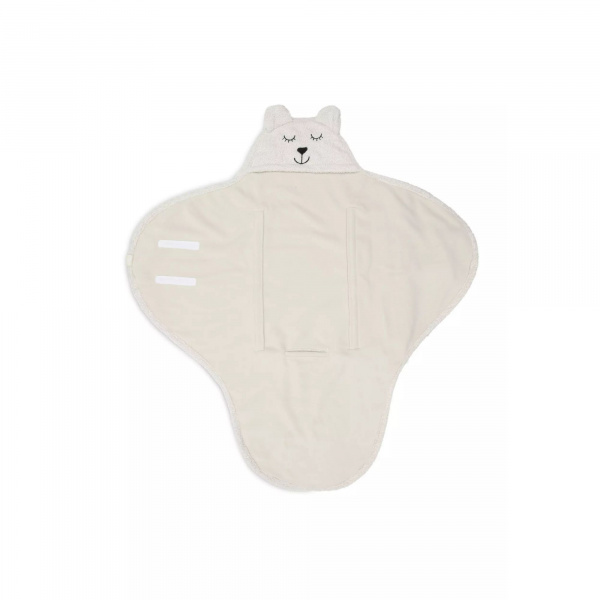 Couverture portefeuille bear bouclette oatmeal Jollein