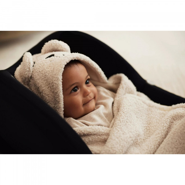 Couverture portefeuille bear bouclette oatmeal Jollein