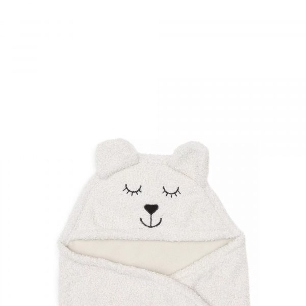 Couverture portefeuille bear bouclette oatmeal Jollein