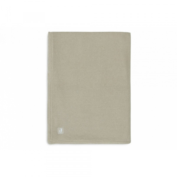 Couverture berceau 75 x 100 cm basic knit velvet ivoire Jollein