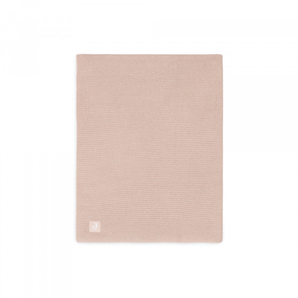 Couverture berceau 75 x 100 cm basic knit rose Jollein