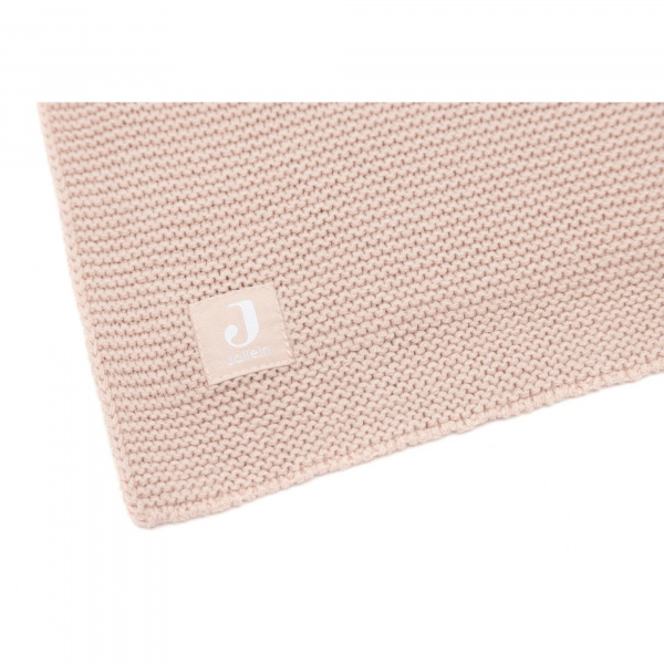 Couverture berceau 75 x 100 cm basic knit rose Jollein
