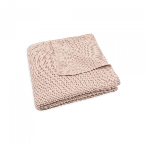 Couverture berceau 75 x 100 cm basic knit rose Jollein