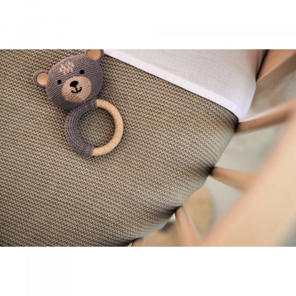 Couverture berceau 75 x 100 cm basic knit olive Jollein