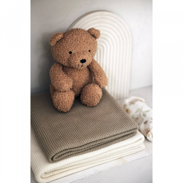 Couverture berceau 75 x 100 cm basic knit olive Jollein