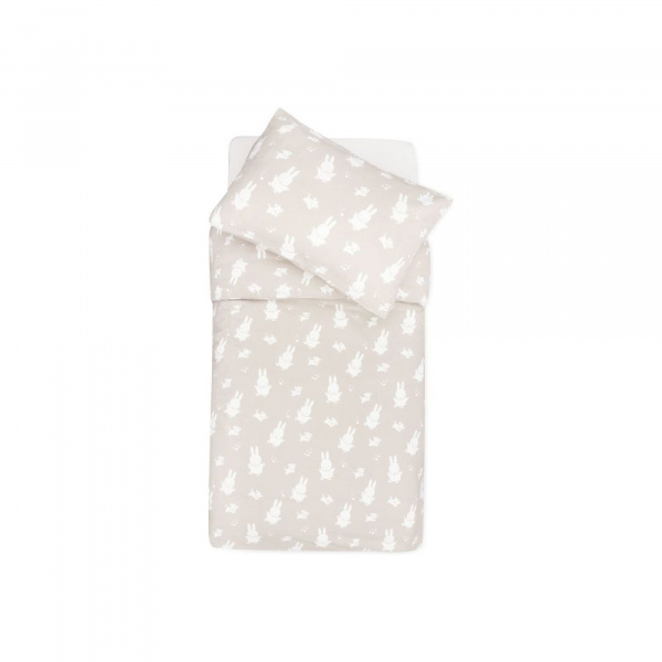 Housse de couette et taie 100x140 cm miffy snuffy nougat Jollein