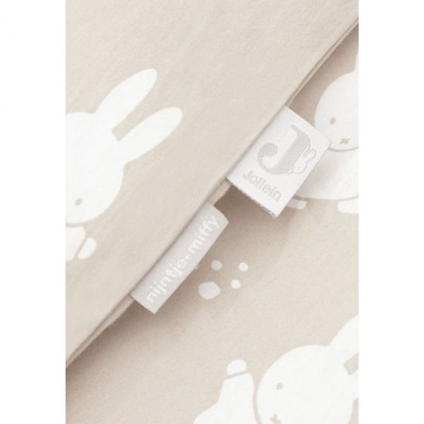 Housse de couette et taie 100x140 cm miffy snuffy nougat Jollein