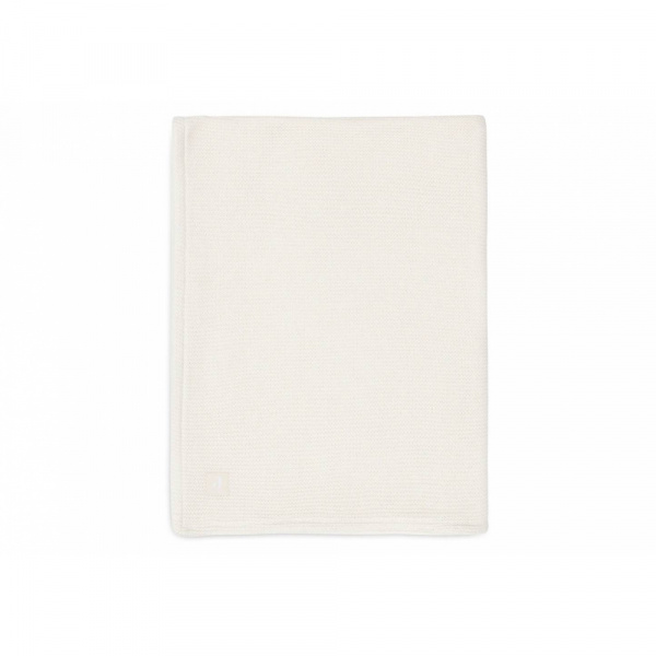 Couverture berceau 75 x 100 cm basic knit velvet ivoire Jollein