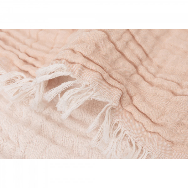 Couverture bébé 75x100 cm à franges moonstone et ivoire Jollein