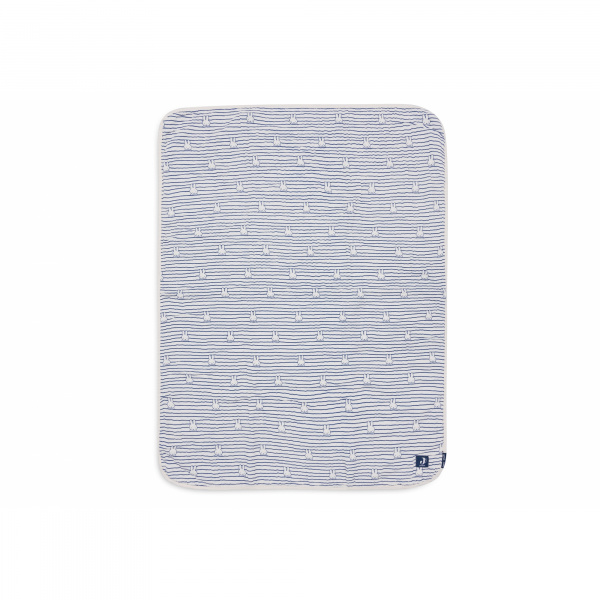 Couverture bébé gaze de coton 75x100 cm miffy stripe navy Jollein