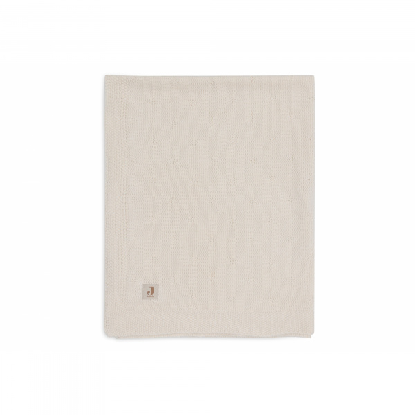 Couverture berceau 75x100 cm cosy knit ivoire Jollein