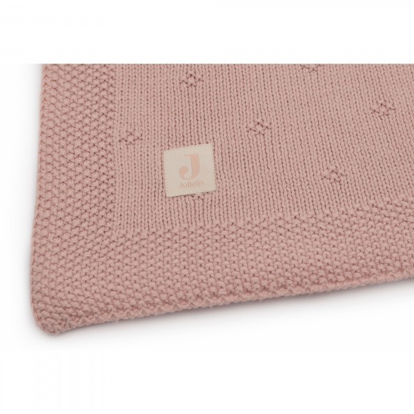 Couverture berceau 75x100 cm cosy knit wild rose Jollein