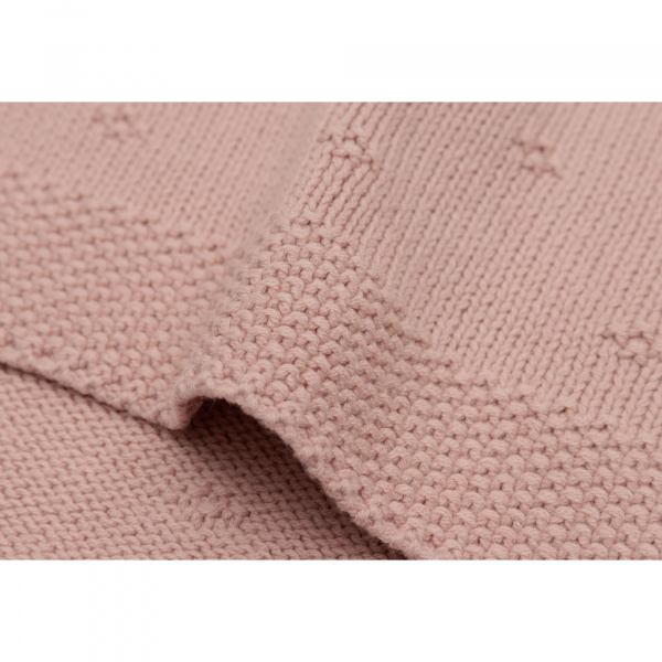 Couverture berceau 75x100 cm cosy knit wild rose Jollein