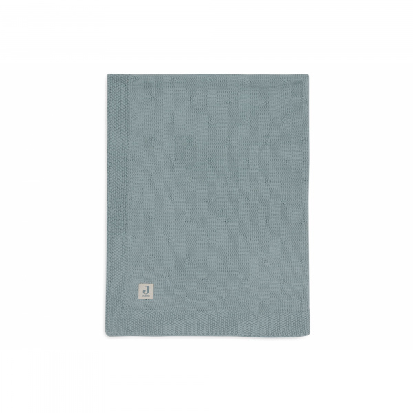 Couverture berceau 75x100 cm cosy knit sea green Jollein