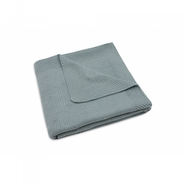 Couverture berceau 75x100 cm cosy knit sea green Jollein
