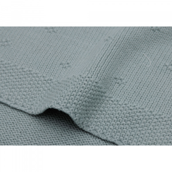 Couverture berceau 75x100 cm cosy knit sea green Jollein