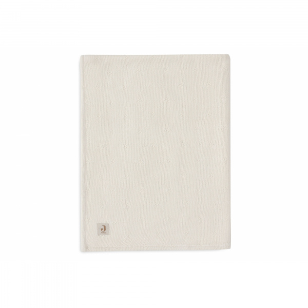 Couverture berceau 75x100 cm cosy knit ivoire & velvet Jollein