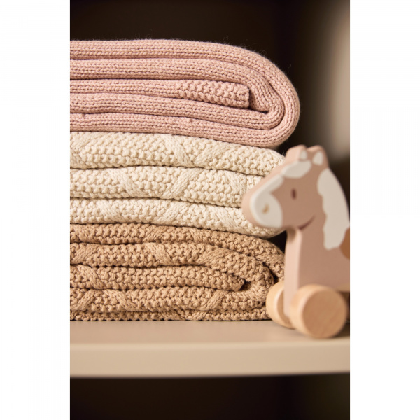 Couverture berceau 75x100 cm cosy knit wild rose & velvet Jollein