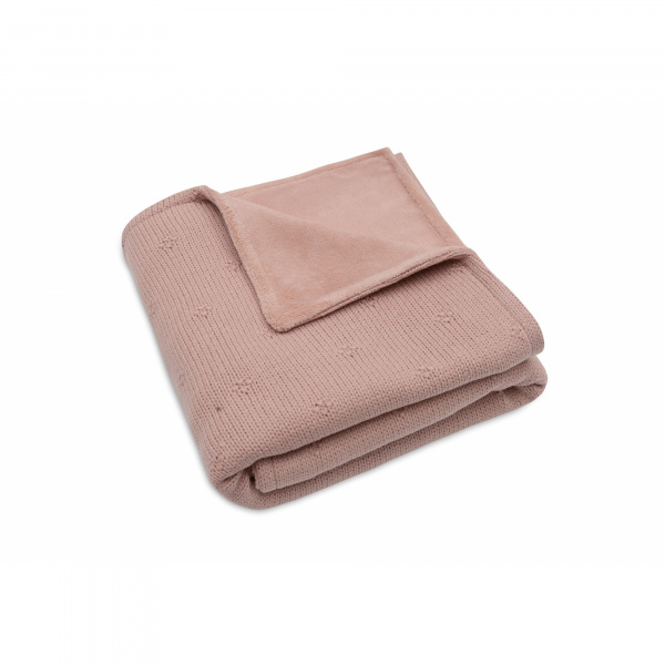 Couverture berceau 75x100 cm cosy knit wild rose & velvet Jollein
