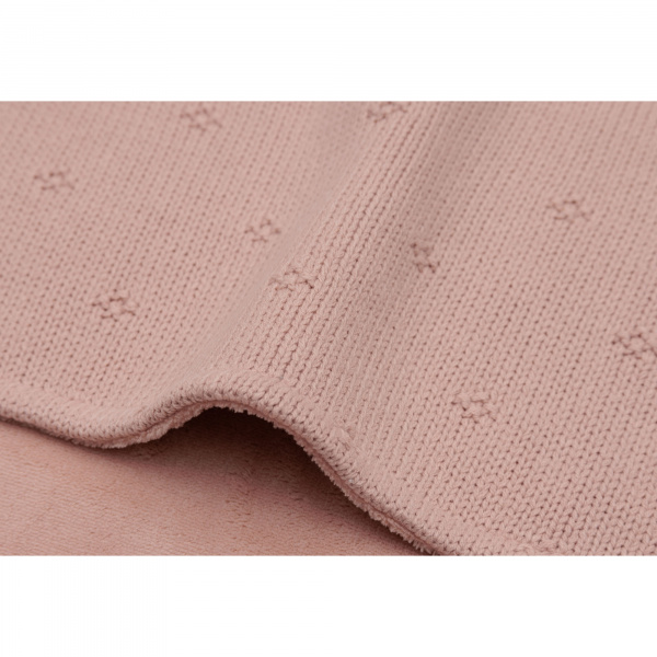 Couverture berceau 75x100 cm cosy knit wild rose & velvet Jollein