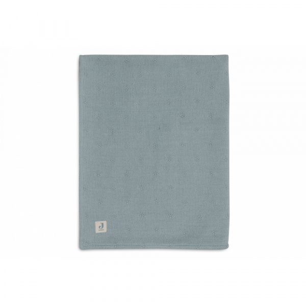 Couverture berceau 75x100 cm cosy knit sea green & velvet Jollein