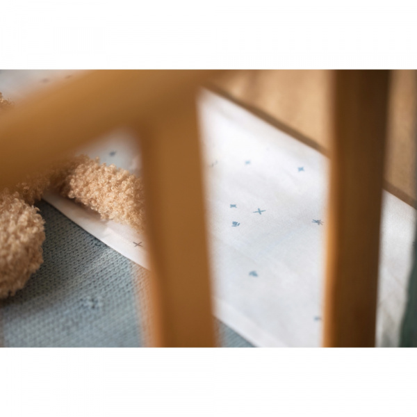 Couverture berceau 75x100 cm cosy knit sea green & velvet Jollein