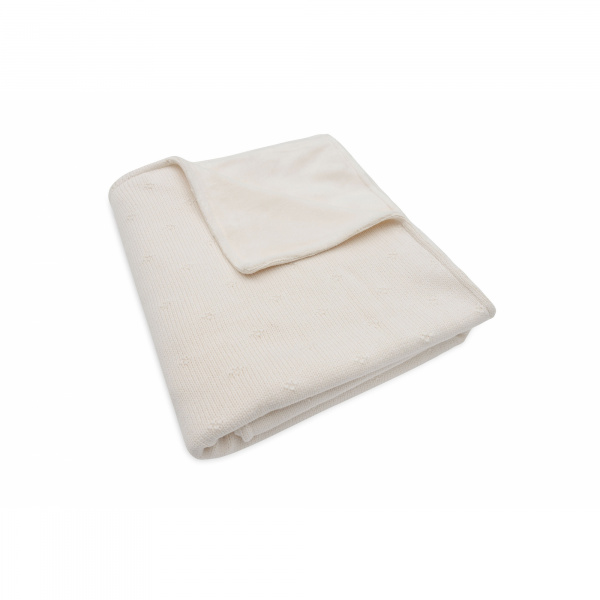Couverture bébé 100x150 cm cosy knit velvet ivoire Jollein