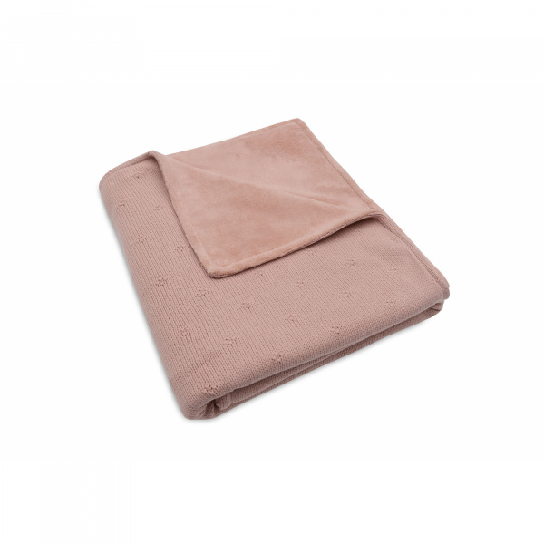 Couverture bébé 100x150 cm cosy knit velvet wild rose Jollein