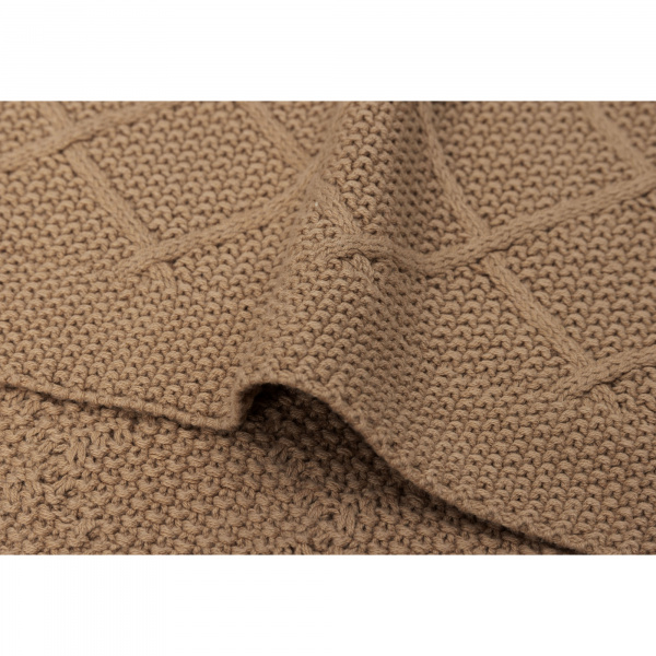 Couverture bébé 75x100 cm check knit biscuit Jollein