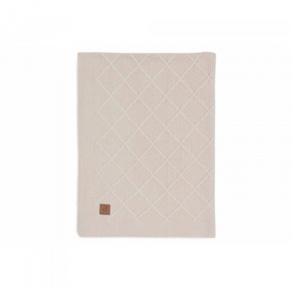 Couverture bébé 100x150 cm check knit oatmeal Jollein