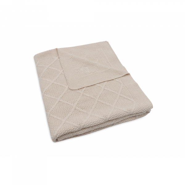 Couverture bébé 100x150 cm check knit oatmeal Jollein