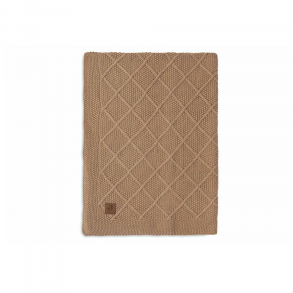 Couverture bébé 100x150 cm check knit biscuit Jollein