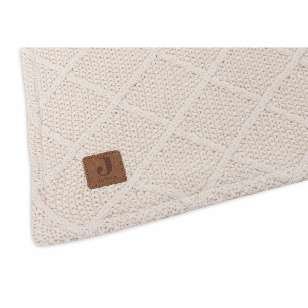 Couverture bébé 75x100 cm check knit teddy fleece oatmeal Jollein