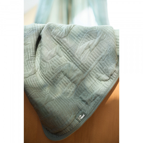 Couverture bébé 100x150 cm jungle jambo ash green et laurel Jollein