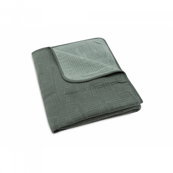 Couverture bébé 75x100 cm jungle jambo ash green et laurel Jollein