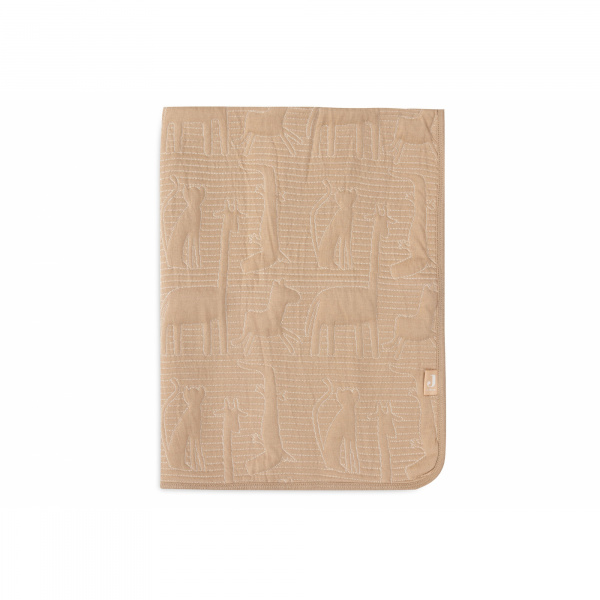 Couverture bébé 75x100 cm jungle jambo biscuit et oatmeal Jollein