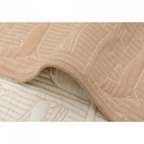 Couverture bébé 75x100 cm jungle jambo biscuit et oatmeal Jollein